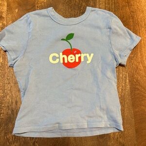 Cherry LA blue crop top